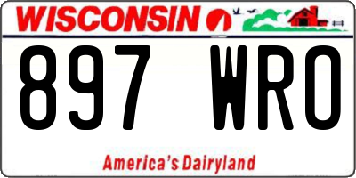 WI license plate 897WRO