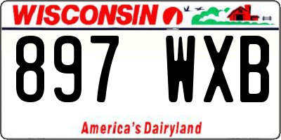 WI license plate 897WXB