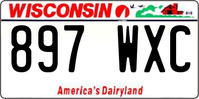 WI license plate 897WXC