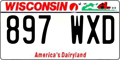 WI license plate 897WXD