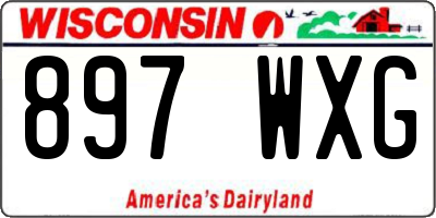 WI license plate 897WXG
