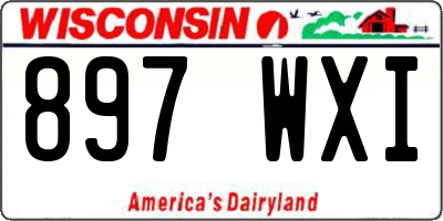 WI license plate 897WXI