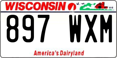 WI license plate 897WXM