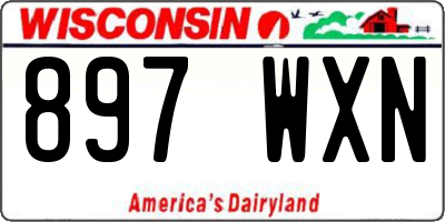 WI license plate 897WXN