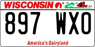 WI license plate 897WXO