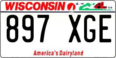 WI license plate 897XGE