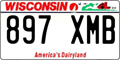 WI license plate 897XMB