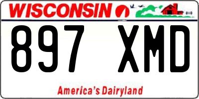WI license plate 897XMD