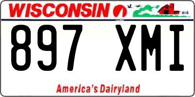 WI license plate 897XMI