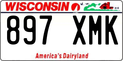 WI license plate 897XMK