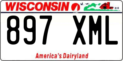 WI license plate 897XML