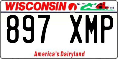 WI license plate 897XMP