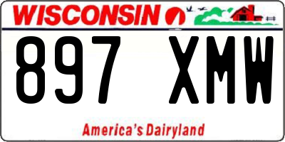 WI license plate 897XMW