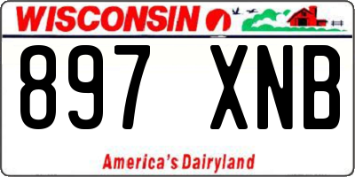 WI license plate 897XNB