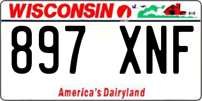 WI license plate 897XNF