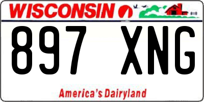 WI license plate 897XNG
