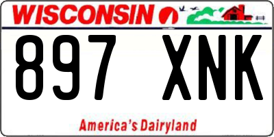 WI license plate 897XNK