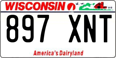 WI license plate 897XNT