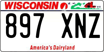 WI license plate 897XNZ