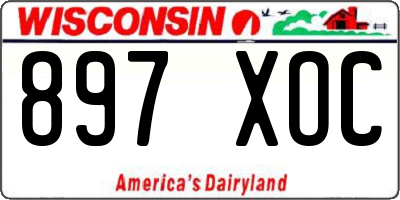 WI license plate 897XOC