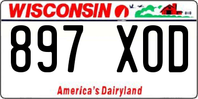 WI license plate 897XOD