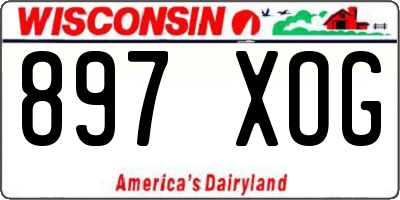 WI license plate 897XOG
