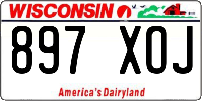 WI license plate 897XOJ