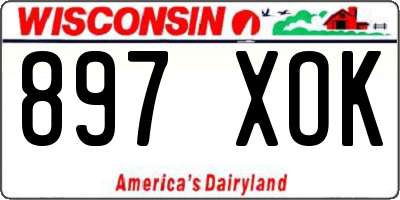 WI license plate 897XOK
