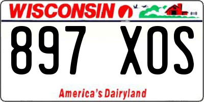 WI license plate 897XOS