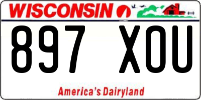 WI license plate 897XOU