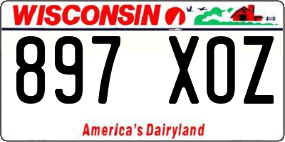WI license plate 897XOZ