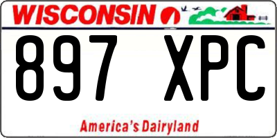 WI license plate 897XPC