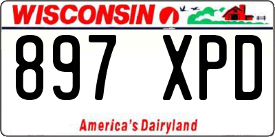 WI license plate 897XPD