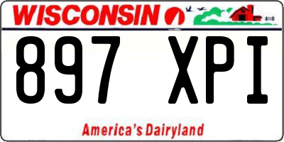 WI license plate 897XPI