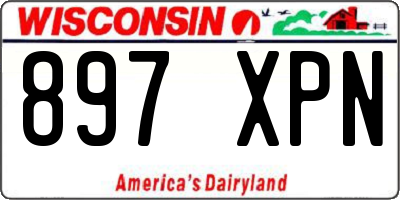 WI license plate 897XPN