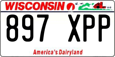 WI license plate 897XPP