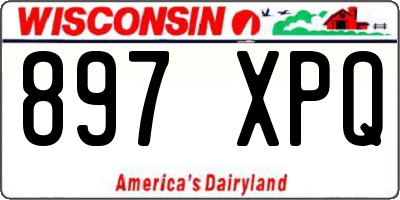 WI license plate 897XPQ