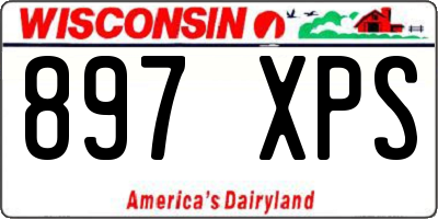 WI license plate 897XPS