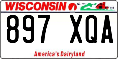 WI license plate 897XQA