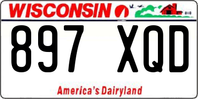 WI license plate 897XQD