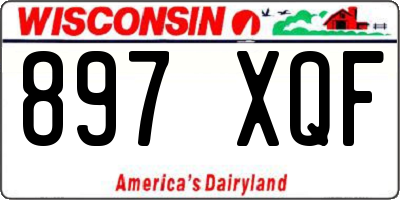 WI license plate 897XQF