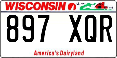 WI license plate 897XQR