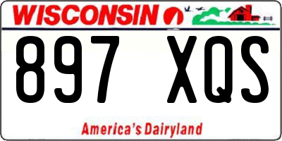 WI license plate 897XQS