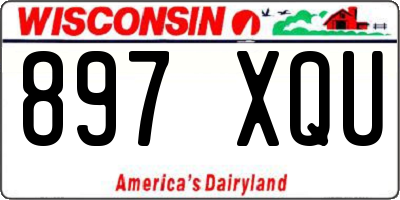 WI license plate 897XQU