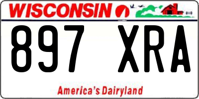 WI license plate 897XRA