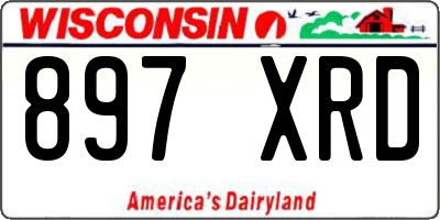 WI license plate 897XRD
