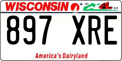 WI license plate 897XRE