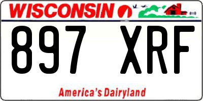 WI license plate 897XRF