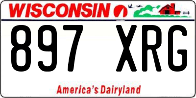 WI license plate 897XRG