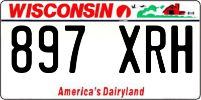 WI license plate 897XRH